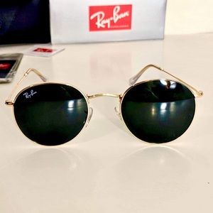 3447 ROUND METAL|| BLK/Gold50mm ||Fast Shipping||